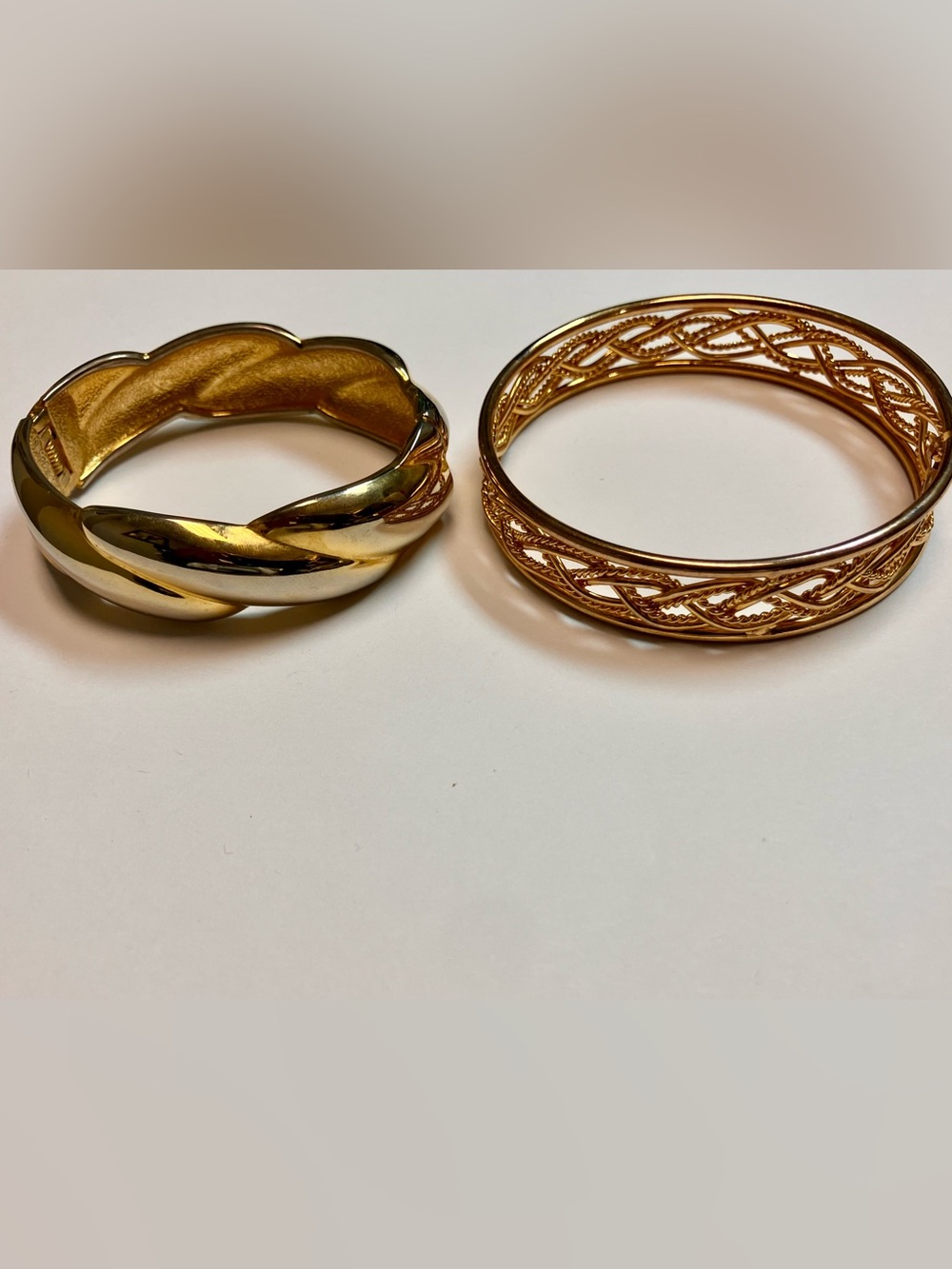 Gold-Tone Braided and Openwork Bangle Bracelet Set - Women Jewelry